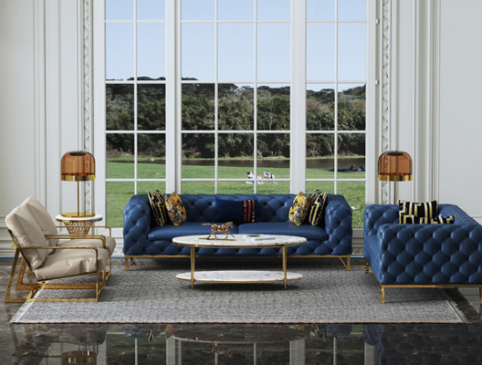 Lädersofa Sofasätz 3+2 Sëts Garnitur Polstersofa Canapé Sofa Canapé