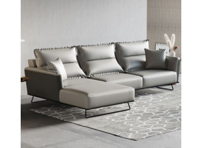 Designer Ledersofa Eckecksofa Polster Eck Couch Sëtz Eck L Form Garnitur Sofa