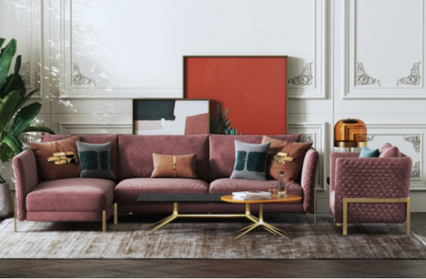 Wunnlandschaft Eckcouch L Form Sëtz Set Garnitur Modern Sofa Textil
