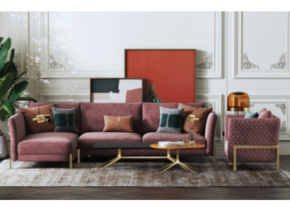 Wunnlandschaft Eckcouch L Form Sëtz Set Garnitur Modern Sofa Textil