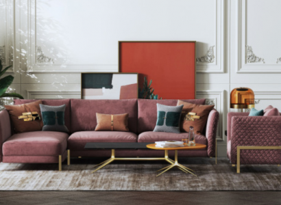 Wunnlandschaft Eckcouch L Form Sëtz Set Garnitur Modern Sofa Textil