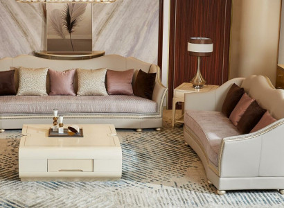 Sofagarnitur 4 2 Sëtzer Set Design Sofa Polster Couchen Canapé Massivholz