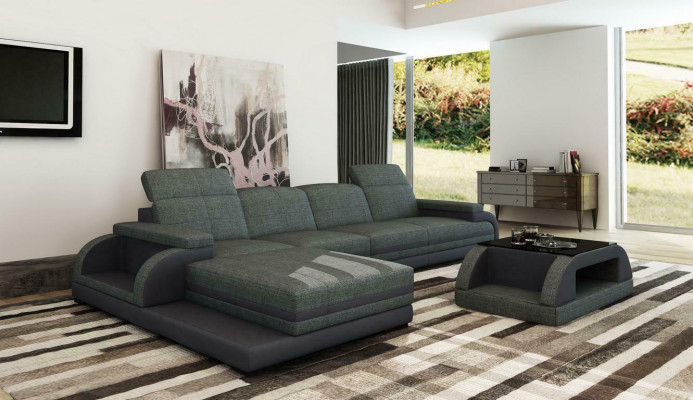 Liederdivan Canapé Wunnlandschaft L-Form Design Modern Divan Eckdivan Divanen