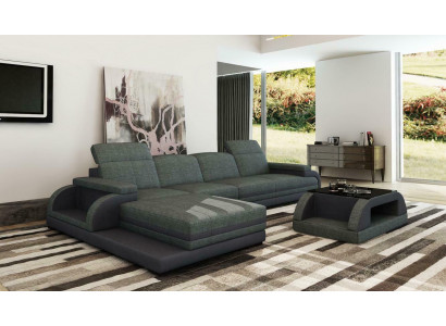Liederdivan Canapé Wunnlandschaft L-Form Design Modern Divan Eckdivan Divanen
