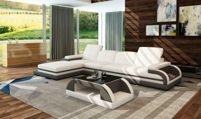Liederdivan Canapé Wunnlandschaft L-Form Design Modern Divan Eckdivan Divanen