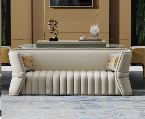Sofa 3 Sëtzer Sëtz Wunnlandschaft Sofas Couchen Polster Dräisëtzer Luxus Miwwelen