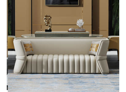 Sofa 3 Sëtzer Sëtz Wunnlandschaft Sofas Couchen Polster Dräisëtzer Luxus Miwwelen