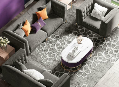 Sofagarnitur 3+2+1 Sëtzer Sofa Wunnlandschaft Relax Sëtz Design Canapé Sofas