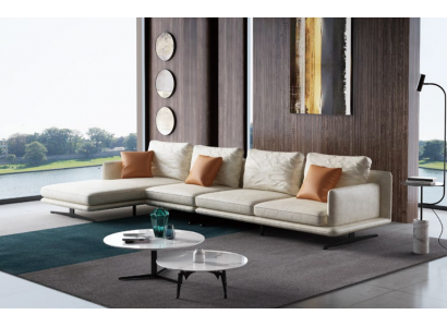 Designer Liederdivan Eckdivan Polster Eck Couch Sëtz Deko Eck L Form Garnitur