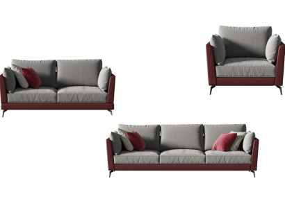Sofagarnitur 3+2+1 Sëtzer Stoff Textil Wunnlandschaft Sofas Couchen Poliederen