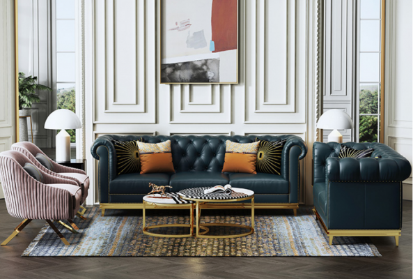 Donkelblo Chesterfield 3+2 Sofa-Garnitur Wunnlandschaft Sofas Polster-Couchen