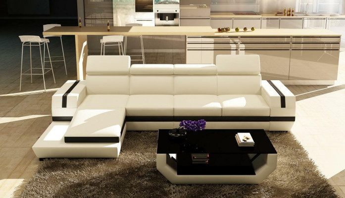 Modernen Design Ecksofa Grouss Lieder Garnitur Eckcouch Wunnzëmmer Sëtz