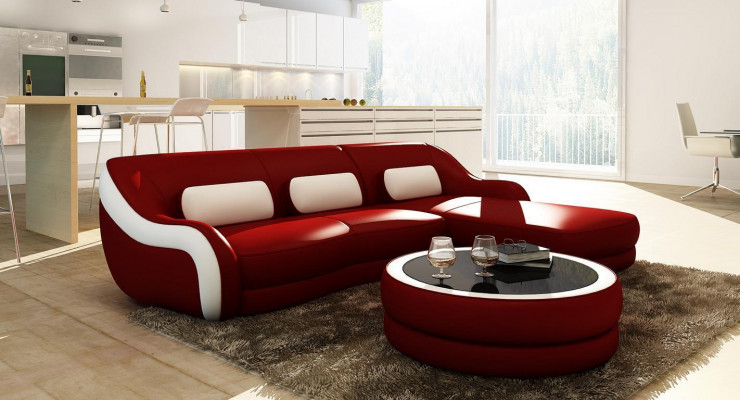 Designer Liederseiesofa Ecksofa Polster Eck Canapé Sëtz Eck L Förm Garnitur Sofa Nei