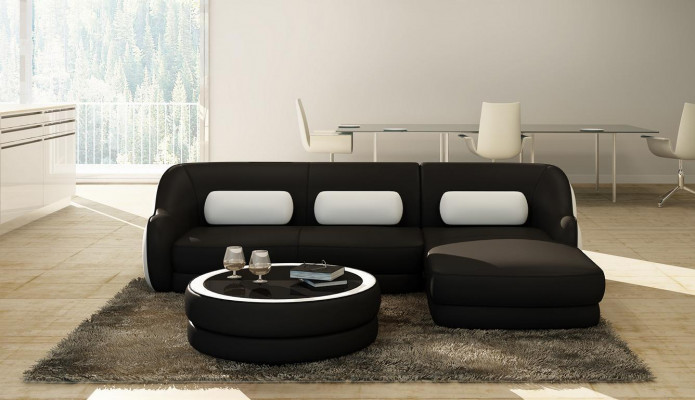 Designer Liederseiesofa Ecksofa Polster Eck Canapé Sëtz Eck L Förm Garnitur Sofa Nei