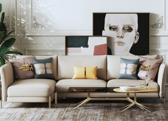 Designer Ecksofa Sofa Couch mat Hocker Polstersetzlandschaft