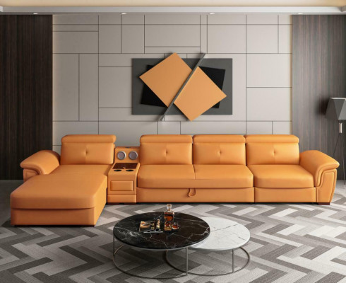 Canapé Canapé Eckcanapé L-Form Polster Modern Sëtz Relax Luxus Miwwelen Wunnlandschaft