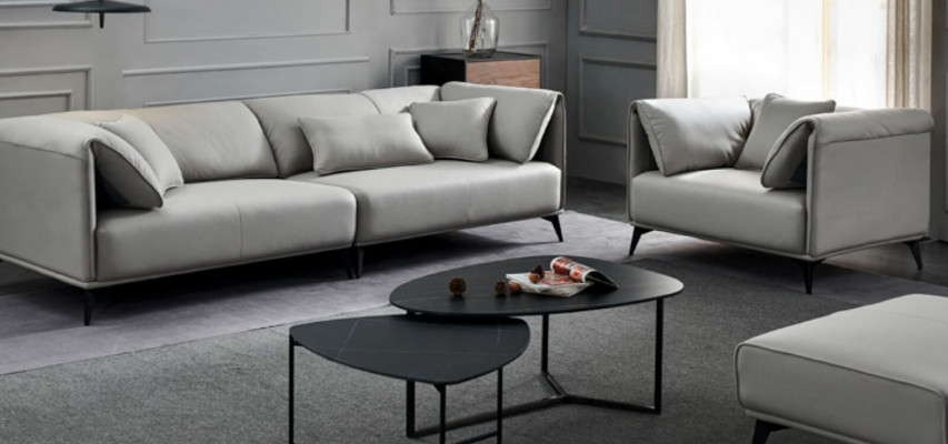 Italienesch Design Sofa Sofagarnitur 4+1 Sëtzer Couch Polstersmöbel