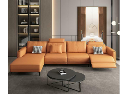 Sofa Canapé Modern Entspanen Sëtz Luxus Miwwel Wunnlanschaft Ecksofa L-Form Polster.