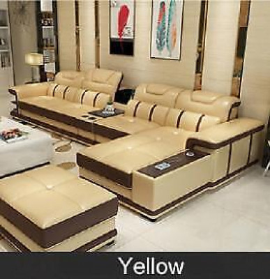 Wunnlandschaft Ecksofa L-Form Eck Polstersofa Sëtz Design Couch Sofas Kënschtlecher Lieder