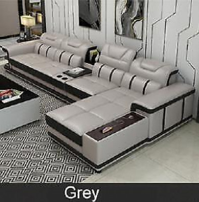 Wunnlandschaft Ecksofa L-Form Eck Polstersofa Sëtz Design Couch Sofas Kënschtlecher Lieder