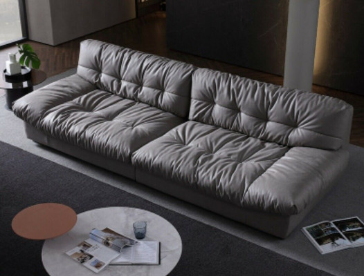 Grouss XXL Wunnzëmmer Lieder Modernen Design Sofa Couch 4 Sëtzer Textil