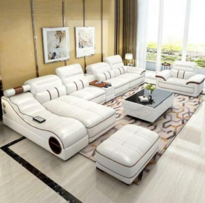 Wunnlandschaft Luxus Sofa Canapé Ecksofa L-Form Polster Modern Relax Sitz Miwwelen
