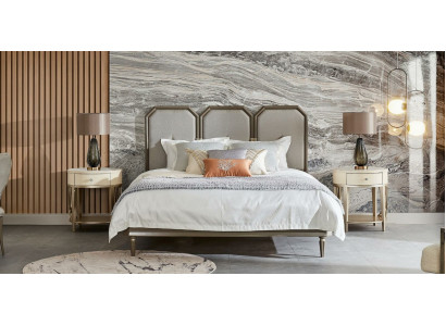 Bett 2x Nuetsdësch 3tlg Schlofkummer Set Modern Schlofkummer Massivholz