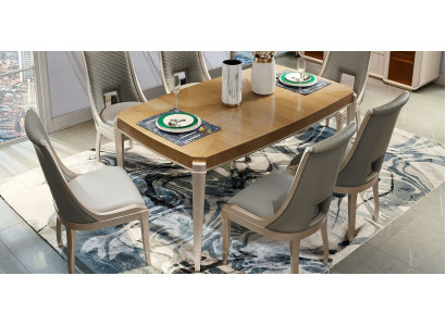 Dësch Modernt Holz Design Holzdësch Iessdësch Wunnzëmmer Dëscher Iesszëmmer 170x98cm