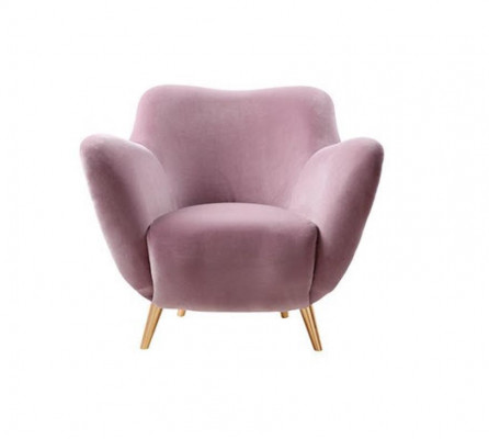 Fautëil Fauteuil Sessel 1 Sëtz Sëtz Stoff Luxus Wunnzëmmer Modern Rosa