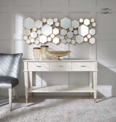 Konsole Dësch Schmincktisch Konsole Dësch Luxus Holz Schlofzëmmer Wäiss Modern