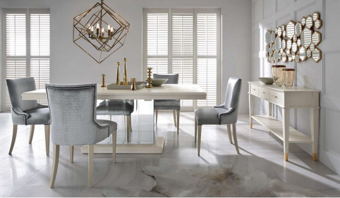 Konsole Dësch Schmincktisch Konsole Dësch Luxus Holz Schlofzëmmer Wäiss Modern