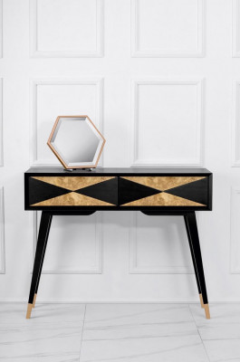 Konsolentisch Dësch Konsole Kommode Säitendësch Holz Modern Luxus Gold Design