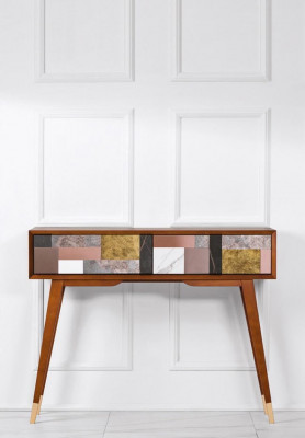 Dësch Konsoldësch Konsole Kommod Abstell-Dësch Holz Modern Luxus Design Nei