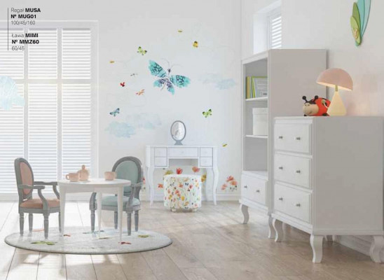 Garnitur Schminktisch Hocker Kannerzëmmer Miwwelen Kannerzëmmer Modern Luxus Holz