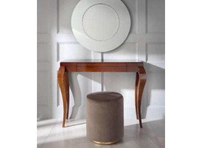 Konsole Dësch Hocker Schminktisch Sideboard Holz Braun Miwwelen Dëscher 2 Deeler Set