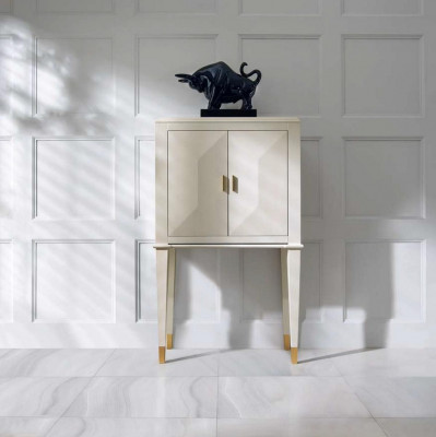 Kommode Schief Schiefen Holz Luxus Säitendësch Wunnzëmmer Miwwelen Beige Schaf