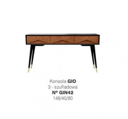 Konsooltisch Dësch Konsool Kommode Sideboard Holz Modern Luxus Braun Design Nei