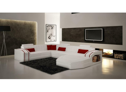 Design-Ecken Grouss Polster Eck-Sofa Canapé XXL Lieder-Sofas Garnitur