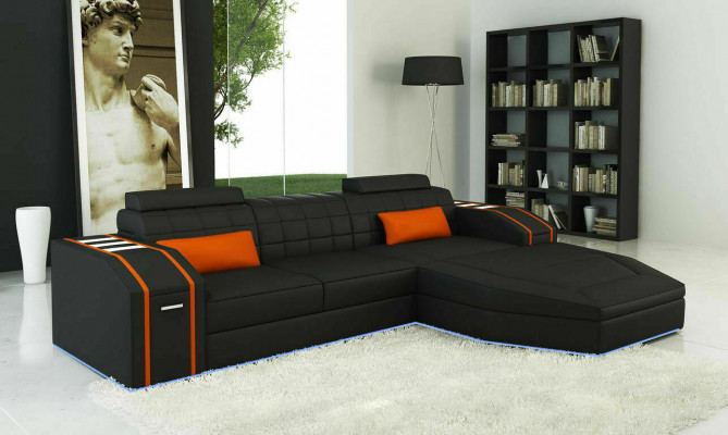 Design Polster Eck Sofa Couch Lieder Sofas Garnitur XXL Wunnlandschaf