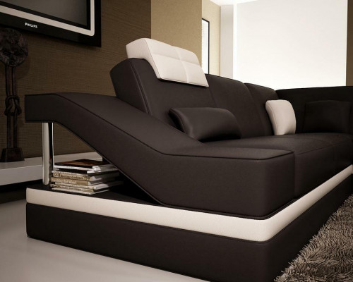 Design Ecken Grousst Polster Eck Canapé Couch XXL Lieder Canapéen Dekor Equipement