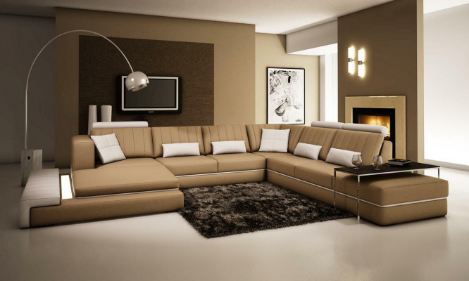 XXL Wunnlandschaft Design Eckpolstersofa Lieder Canapéen Garnitur