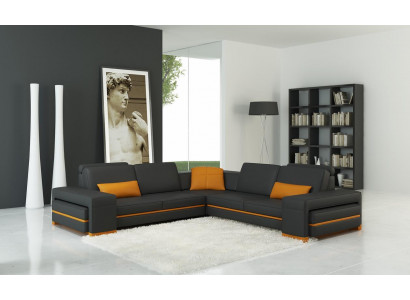 Ledersofa Canapé Wunnlandschaft L Form Design Dekor Modern Sofa Eckssofassen