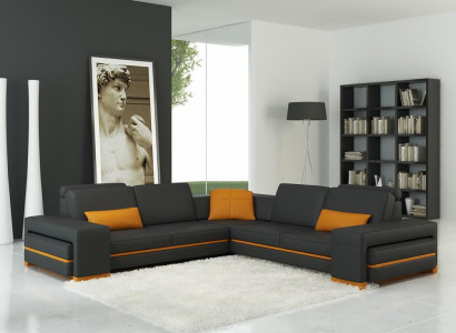 Ledersofa Canapé Wunnlandschaft L Form Design Dekor Modern Sofa Eckssofassen