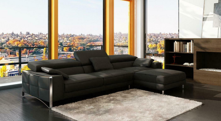 Design Ecken XXL Grouss Polster Eck Canapé Canapé Leder Canapéen Garnitur