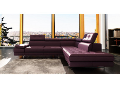 Ledersofa Couch Wunnlandschaft L-Form Design Modern Sofa 5057