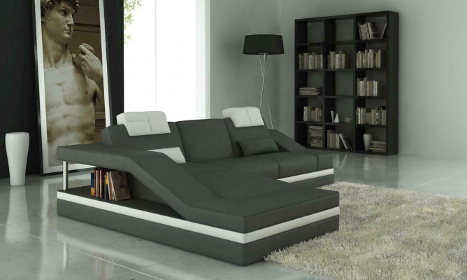 Design Ecker Polster Eckcouch XXL Grousscouch Ledersofa Garnitur