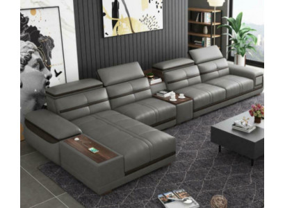 Wunnlandschaft Eckgarnitur Ecksofa L-Form Polster Modern Relax Sëtz Luxus Miwwelen