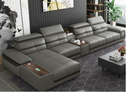 Wunnlandschaft Eckgarnitur Ecksofa L-Form Polster Modern Relax Sëtz Luxus Miwwelen