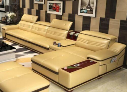 Sëtz Miwwel Wunnlandschaft Luxus Eckcouch Ecksofa L-Form Polster Couche Relax Nei