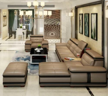 Relax-Sëtz-Miwwelen Wunnlandschaft Luxus-Eckgarnitur Ecksofa L-Form Polster Modern